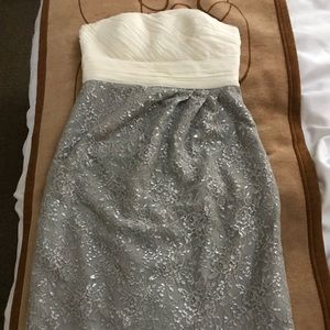 BR Strapless Lace Mini Dress